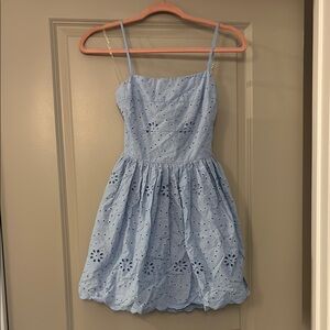 Blue Eyelet Dress